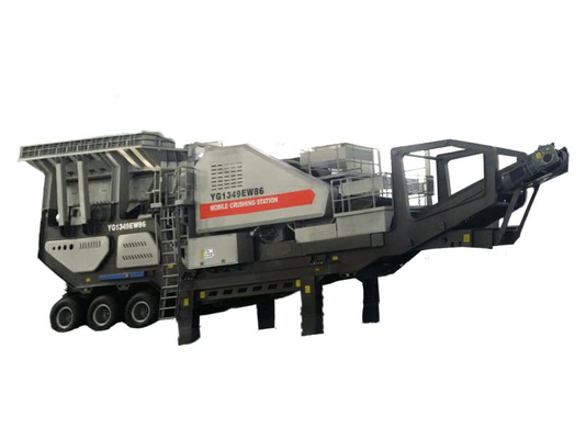 Semi-automatische mijnbouw Productie van steengroeven Mobiele kaakcrusher station Plant YG1349E912