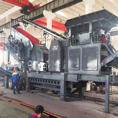 Mobiel impactcrusher op zandbaan/mobiel impactcrushing plant met ontwerp