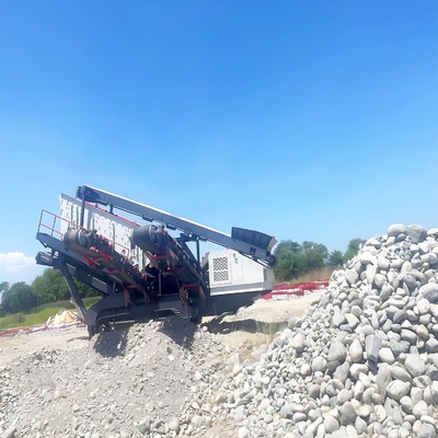 Inlaatgrootte 1000×1200mm Mobiele kaakconus-inslagbreker Productielijn Rotsbreker Plant