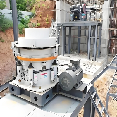 76-320 mm Inlaatgrootte HP-serie 1200 Hydraulische kegelbreker voor kalksteenmaterialen