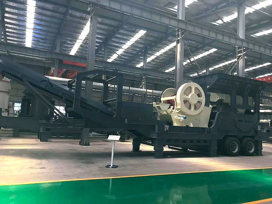 AC Motor Mobile Construction Waste Crusher Plant met een capaciteit van 70-300 tph