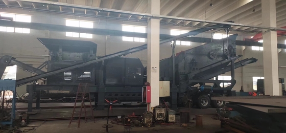 Draagbare steen-goudertscrusher mobiele rotskaakcrusher met semi-automatische automatisering