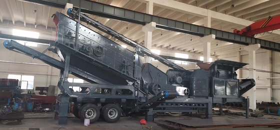 Mobiel Granit Impact Crusher Machine 100 T / H Op maat gemaakte aanvraag Outlet Grootte 50-100mm