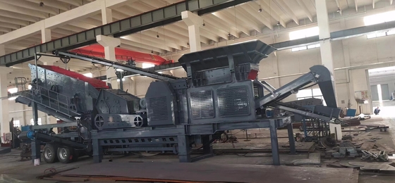 Mobiel Granit Impact Crusher Machine 100 T / H Op maat gemaakte aanvraag Outlet Grootte 50-100mm