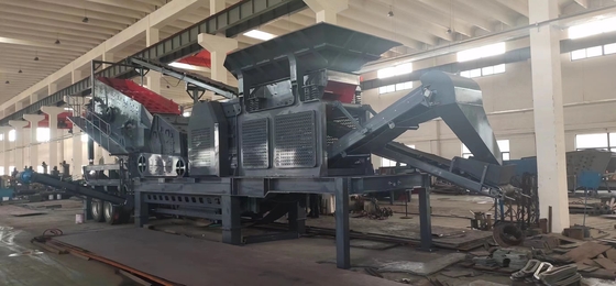 Mobiel Granit Impact Crusher Machine 100 T / H Op maat gemaakte aanvraag Outlet Grootte 50-100mm