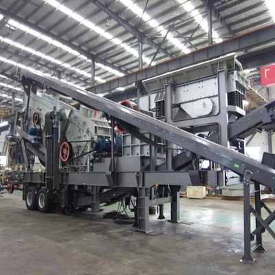 Aanpasbare kleur Kalksteen mobiele impactcrusher met scherm en geavanceerde technologie