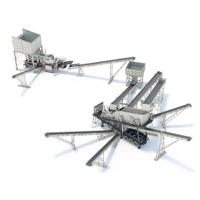 Aanpasbare kleur Kalksteen mobiele impactcrusher met scherm en geavanceerde technologie