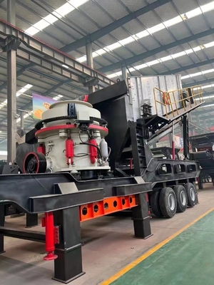 AC-motor met een hoge capaciteit mobiele kegelbreker en screeninginstallatie voor het breken van steen