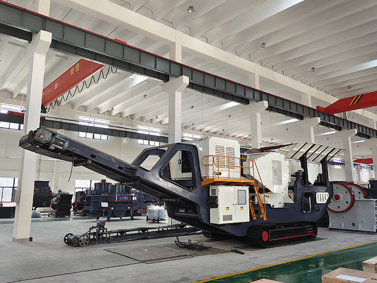 Mobiel impactcrusher op zandbaan/mobiel impactcrushing plant met ontwerp
