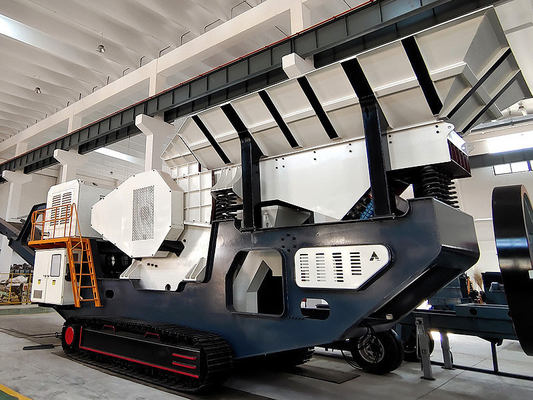 Mobiel impactcrusher op zandbaan/mobiel impactcrushing plant met ontwerp