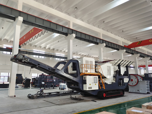 Mobiel impactcrusher op zandbaan/mobiel impactcrushing plant met ontwerp