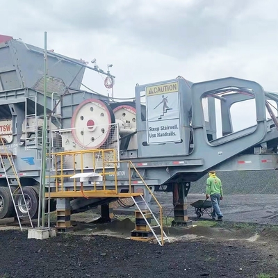 Mobiele getraceerde betonnen impactcrusher steencrusher lijn met 70-297kw motor vermogen