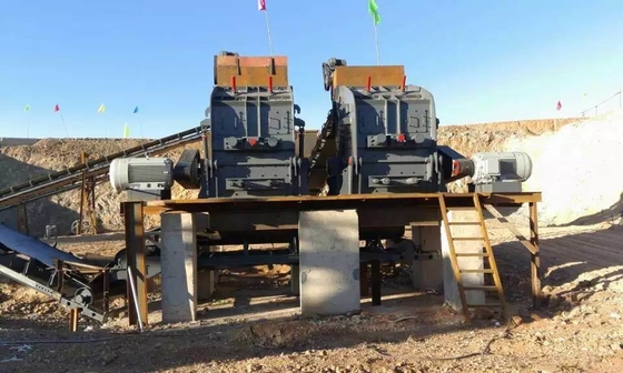 Motorvermogen 55-75kw Kaakcrusher Station voor Kalksteen Beton Basalt Granit Crusher