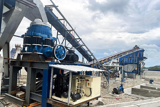 Hydraulische steenstenen kegelbreker met 160-400kw motorvermogen en technische begeleiding